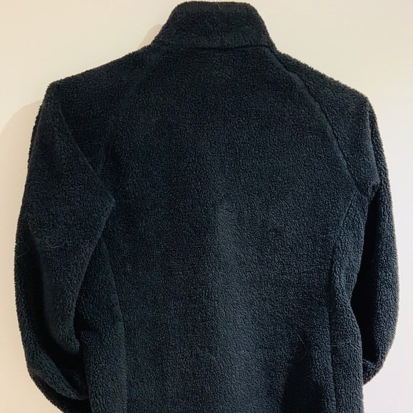 Marmot black fuzzy full-zip fleece sweater - Picture 4 of 4